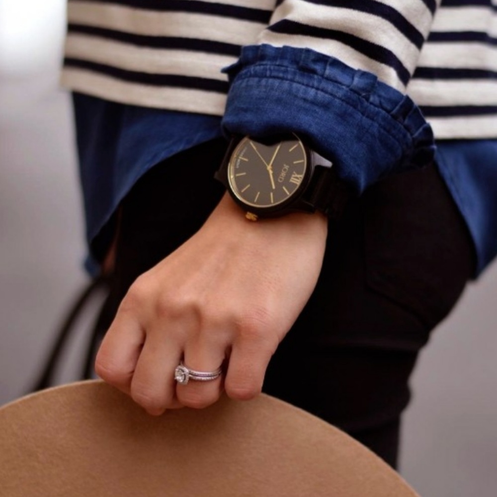 NEW JORD ‘Frankie’ watch in Ebony & Gold